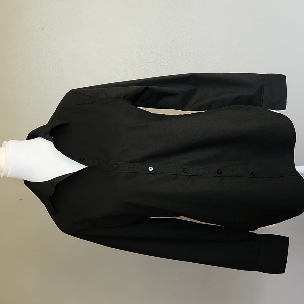 Worthington Button Up Blouse Size Small Black